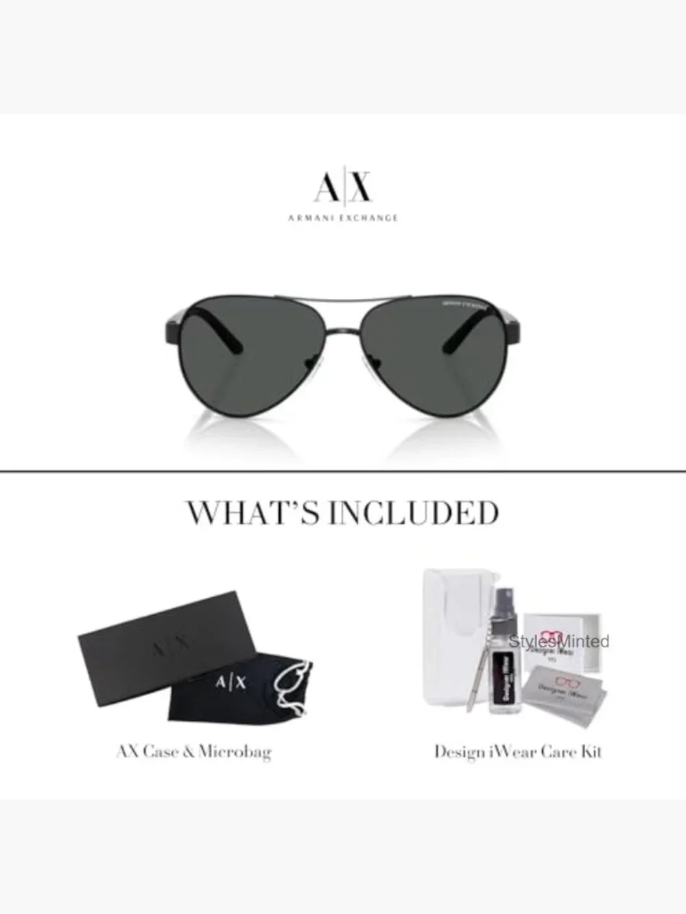 Aviator Sunglasses with Eyewear Care Kit for Men